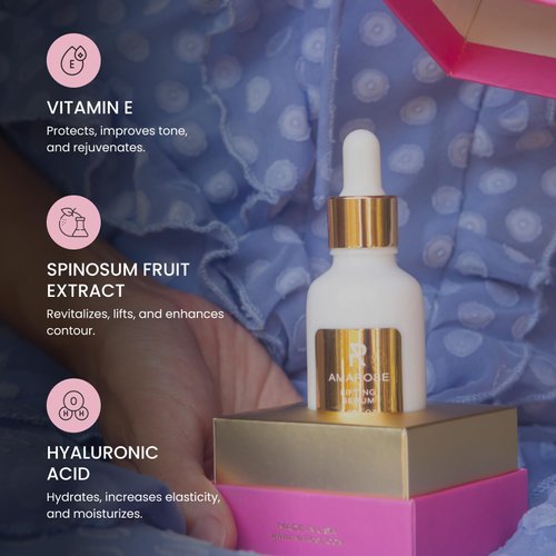 Amarose Lifting Serum - Advanced Anti-Aging & Firming Solution for Youthful Skin – Diminishes Wrinkles, Tightens & Lifts Face, Neck, and Eyes – Enriched with Hydrating Oils for Firm, Bright, and Radia