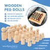 Wooden Peg Dolls 3-½” 10 Mom & 10 Dad Set Unfinished Birch Wooden Figures for People Crafts & Wedding Cake Toppers by Woodpeckers