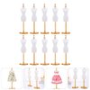 10Pcs Doll Clothes Form Dress Doll Stand Doll Display Holder Action Figure Stand Mannequin Model Stand Accessories for Doll Dresses Dollhouse