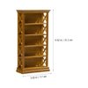LOGOFUN Miniature Dollhouse Bookshelf 1：12 Scale Wooden Carbinet Bookcase Mini Wood Storage Shelves Model for Dollhouse Furniture Accessories