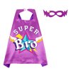 D.Q.Z Superhero-Cape for Kids with Mask, New Sibling Gifts for Big Brother Role Play Birthday Family Halloween Party (Purple)