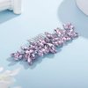 Teyglen Dainty Purple Rhinestone Hair Comb - Luxurious Shiny Bridal and Wedding Hair Accessory for Brides and Girls