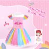 Meland Princess Dress Up for Girls - Dress Up Clothes for Little Girls with Cape, Princess Toys for Girls Age 3,4,5,6 Year Old, Christmas Birthday Gift for Toddler Girls Halloween Role Play