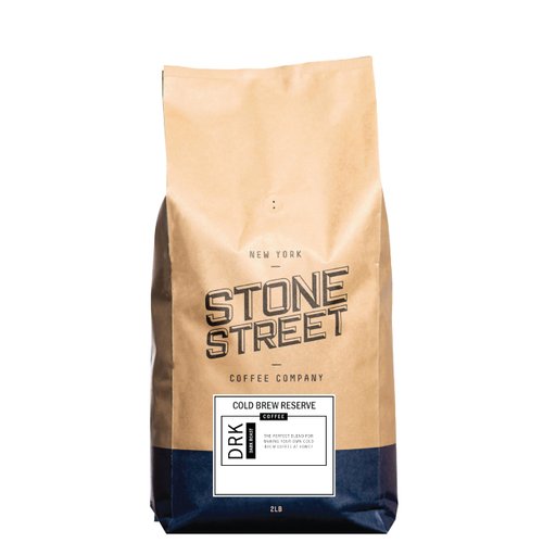 Stone Street Cold Brew Coffee, Strong & Smooth Blend, Low Acid, 100% Arabica, Gourmet Coffee, Coarse Ground, Dark Roast, Colombian Single Origin, 2 LB