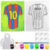 8x10 Messi Soccer Football Theme Paint Kit | Kids Cute Theme Pre Drawn Stretched Canvas | Backyard Party | Summer Camps Kids Paint Party Favor | DIY PARTY…