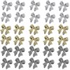 3D Alloy Bow Nail Charms for Acrylic Nails Metal Bows Gold Silver Gray Bow Knot Nail Art Charms Cute Bow Charms Kawaii Bow Nail Accessories Nail Jewels for Women Girls Daily Manicure 30pcs