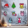 32 Set Christmas DIY Craft Kits，Christmas Tissue Paper Sign Craft Kit Christmas Tree Ornaments Suncatchers Craft Craft for Winter Xmas Classroom School Decorations DIY Art Project Activities