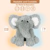 SuzziPals Warming Elephant Stuffed Animals, Microwavable Stuffed Animal Heating Pads for Cramps, Pain & Stress Relief, Heatable & Coolable Stuffed Elephants, Lavender Scented Plush Toys Elephant Gifts