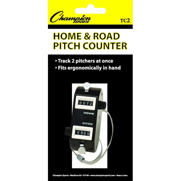 Champion Sports Tally and Pitch Counter with Four Digit Display For Home and Road