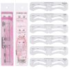12 Pcs Reusable Eyebrow Stencil, Eyebrow Template with Elastic Band for Beginners (Eyebrow Distance 2.0-3.5cm)