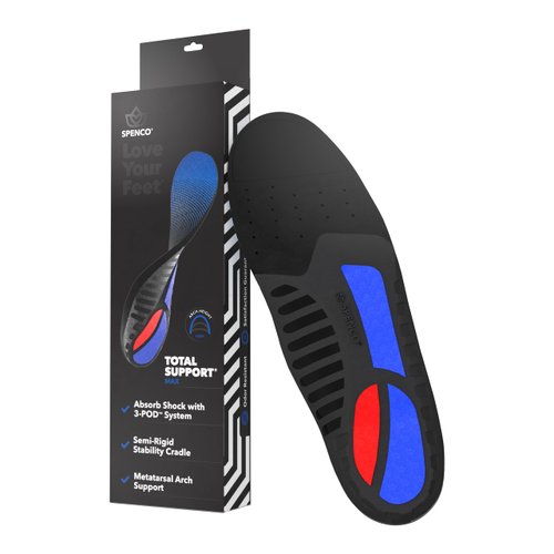 Spenco Total Support Max Shoe Insoles - Orthotic Metatarsal Arch Support Inserts for Men & Women - Absorbs Shock, Reduces Over-pronation - EVA Layer Conforms to Foot Contours, Deep Heel Cupping