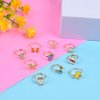 OSDUE 36 PCS Little Girl Jewel Rings, Adjustable, Duplicate-Free Kids Jewelry Ring Set, Pretend Play and Dress Up Rings for Girls, Perfect Birthday/Children'S Day/New Year Gift for Girls Aged 3-12