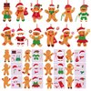 72 Pcs Christmas Ornament Crafts Make Your Own Gingerbread Man Ornament Kit DIY Christmas Cutouts with Gingerbread Cookies Man Crafts Stickers for Christmas Tree Home Classroom Holiday Party Supplies