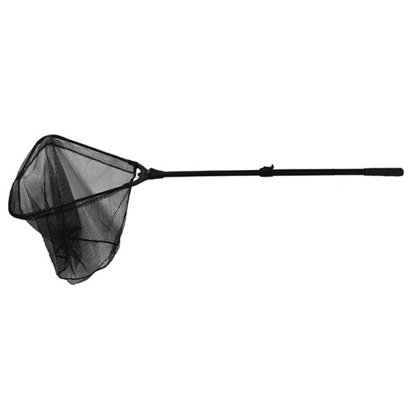 Frabill Folding Net with Telescoping Handle (18 X 16-Inch), Premium Landing Net, Black, One Size (3607)