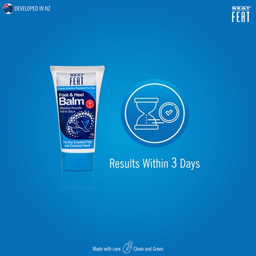 Neat Feat Foot and Heel Balm, 2 for 1, Moisturizing Foot Cream, for Dry & Cracked Skin on Heels and Feet, 5.2 Fl Oz