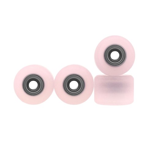 Teak Tuning Apex 61D Urethane Fingerboard Wheels - Mini Shorty Shape, 6.6mm Diameter - ABEC-9 Stealth Bearings - Made in The USA - Gumdrop Colorway