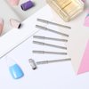 6 Pcs Mandrel Nail Drill Bits, Mandrel Bits for Small Sanding Bands, 3.1 MM Mini 3/32 Shank Nail Drill Bits for Electric Drill File Machine, Nail Drill Bits for Acrylic Nails Manicure Pedicure Tool