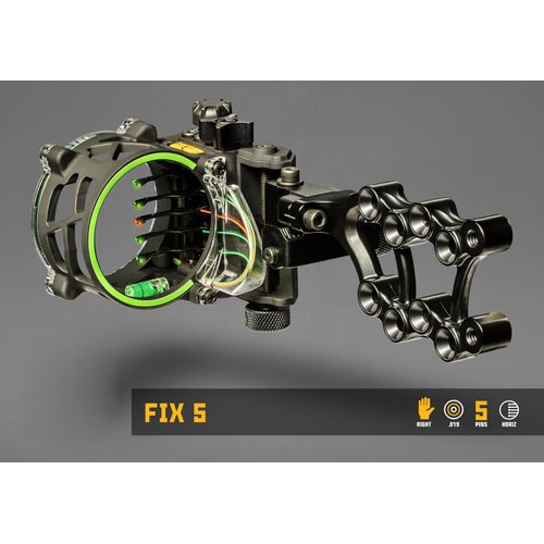 Trophy Ridge Fix Archery Bow Sight, Right Hand, 5-Pin 0.019