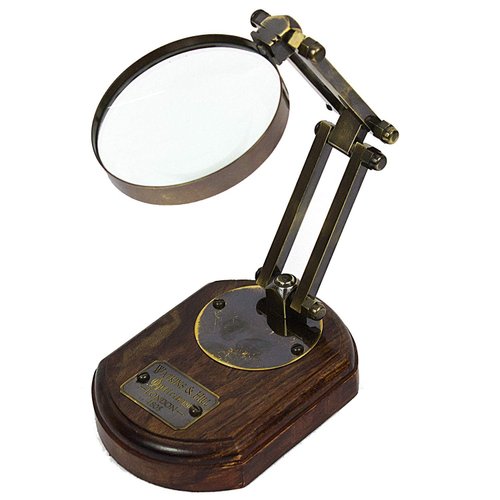 Antique Brass Magnifying Glass Vintage London 1805 Beautifully Instrument Decorative Collectible Adjustable Workspace