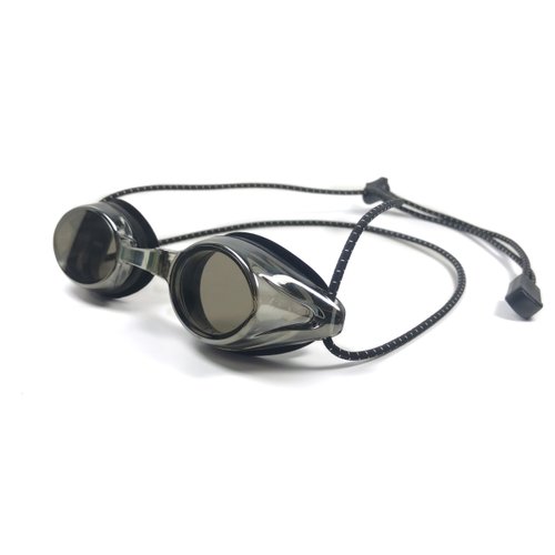 Resurge Sports Anti Fog Racing Swimming Goggles with Quick Adjust Bungee Strap (Black Mirrored)