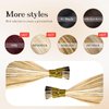 MioYio I Tip Hair Extensions Human Hair 30G/Pack Virgin Hair Itip Human Hair Extensions Dark Blonde to Highlighted Blonde Pre Bonded I Tip Real Hair Extensions Long Straight #18/613 22Inch