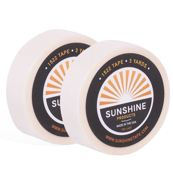 Sunshine (2 Pack) 1522 3M Double Sided Wig Adhesive Tape Roll 1/2" x 3 Yards - Made in USA