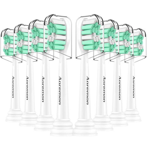 Aoremon Replacement Heads for Sonicare - Replacement Brush Heads Compatible with Philips Sonicare Snap-on Electric Toothbrush (White),8 Pcs
