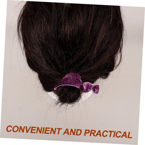 Lurrose 18pcs Glitter Hair Ties No Crease Ponytail Holders Elastic Ribbon Hair Ropes (Assorted Colors)