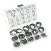 MCMASKE 300PCS Metric 7mm to 30mm Round Wire C-Clips Internal Snap Rings Assortment Kit;Round Wire Snap Rings for Hole(Black-Finish Steel)