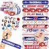 48 Baseball 24PCS Baseball Temporary Tattoos Sticker 24PCS Slap Bracelets Perfect for Themed Birthday Party Favors Baby Showers or Classroom Rewards Ideal Decor and Gifts for Girls and Boys