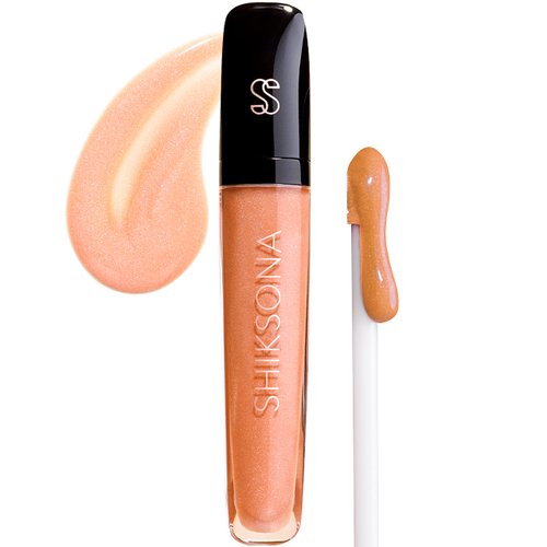 ShikSona High Shine Lip Gloss | Hydrating, Vegan, Non-Sticky Lipgloss in a Timeless, Universal Color | Sassy Stunner (Sheer Peach with Pink Shimmer)