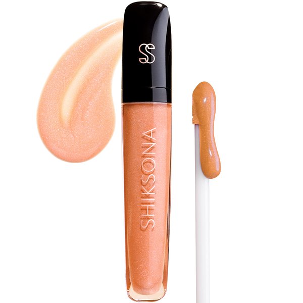 ShikSona High Shine Lip Gloss | Hydrating, Vegan, Non-Sticky Lipgloss in a Timeless, Universal Color | Sassy Stunner (Sheer Peach with Pink Shimmer)