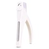 AIRSEE Nail Clippers for Acrylic Nails with Sizer and Catcher Adjustable Nail Tip Cutter with Length Measurement Gauge Artificial Fake Acrylic Extension Trimmer Nail Art Salon Home Manicure Tool White