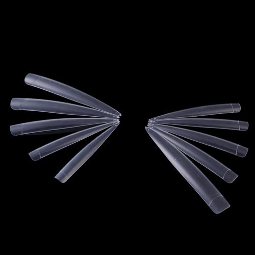 Yimart® 120pcs White/Clear/Natural Long Sharp Stiletto Fake Nail Tip False Nail Art Tips (Clear)