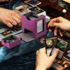 diceevil Card Deck Box for Trading Cards with Dice Tray, Holds 100+ Double-Sleeved Cards with 2 Dividers and D20 Dice, 1 Card Protector Strong Magnet Magic Deck Box for MTG Commander TCG CCG
