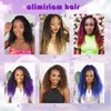 New Goddess Locs Crochet Hair 8 Packs 12inch Blue River Faux Locs Crochet Hair Boho Faux Locs Wavy Crochet Curly Hair with Curly Ends Synthetic Hair Extensions (12" 8Packs T1B/Blue#)