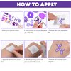 Cute Purple Temporary Tattoos Dark Purple Birthday Party Decorations Favors Supplies Violet Themed Cute Stickers 10 Sheets 112 PCS Gifts for Baby Girls Boys Decor Class School Carnival Christmas