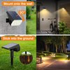 WELALO Solar Spot Lights Outdoor, [2 Pack/52 LED/3 Modes] 2-in-1 Solar Landscape Spotlights, Solar Powered Security Lights, IP65 Waterproof Wall Lights for Walkway Yard Garden Driveway(Warm White)