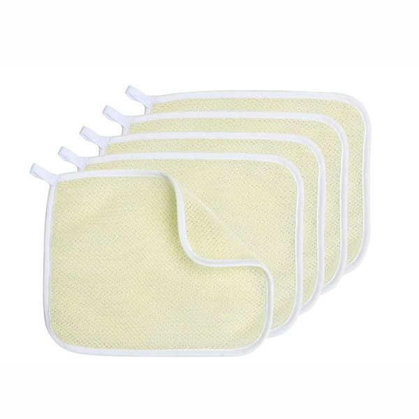 Pack of 5 Exfoliating Face Body Wash Cloth Towels, Bath Cloth Exfoliating Scrub Towel Cloth Exfoliating Wash Towels for Men Women Skin Care, Shower Scrubber, Remove Dead Skin(Mesh)