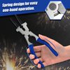 SPEEDWOX Professional MIG Welding Pliers 8 Inches 6 in 1 Multi Functional Tool Drop Forged High Carbon Steel for Scraping Spatter Gripping Drawing Wire Non-slip Comfort Blue Handles