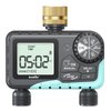RAINPOINT Water Timer for Garden Hose - Sprinkler Timer with Brass Swivel - Rain Delay/Manual Watering/Automatic Irrigation Controller System Hose Timer Programmable Faucet Timer for Yard, 2 Outlet