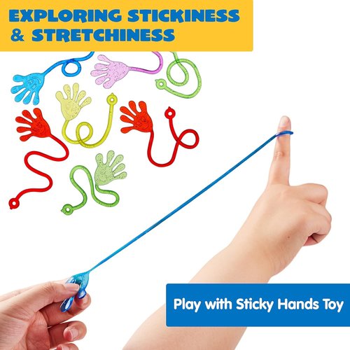 JOYIN 120Pcs Sticky Hands Party Favors, Party Table Favor Set for Kids, Holiday Traditions, Xmas Gift, Bendy Tube, Bendy Tubes, Extreme Stretch Fidget, Fun Fidget Toys