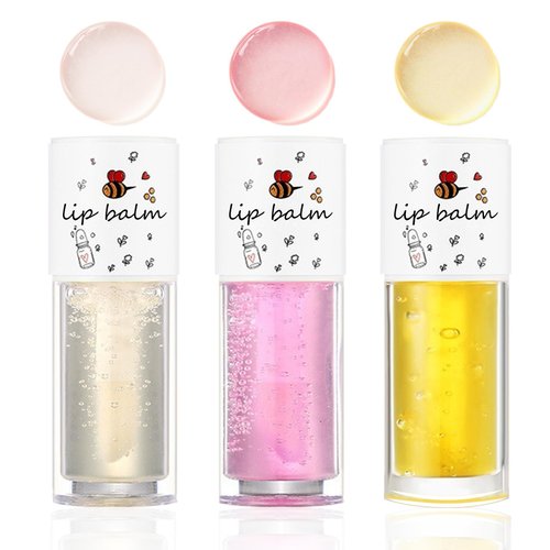 XMXueMei 3PCS Hydrating Lip Glow Oil,Moisturizing Transparent Toot Lip Oil Gloss with Big Brush Head,Tinted Lip Balm Non-sticky Long Lasting Nourishing Plumping Lip Gloss