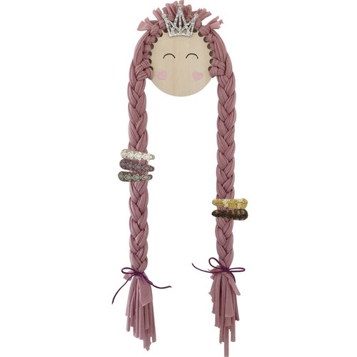 WAYUTO Hair Bow Holder Organizer for Girls Hair Accessories Storage Hanging Hair Clips Hanger Hairpin Display Braid Doll Headband Holder Vertical Wall Decor Bow Organizer for Baby Room Pink