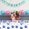 41PCS Blue Dog Paw Prints Birthday Party Supplies Include Plates Napkins Tablecloth Pet Party Decorations for Puppy Theme Party Picnic Baby Shower
