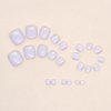 24 Pcs Purple Press on Short Toenails - MINGCHUN Summer Fake Toenails Press on Glitter Toenail with Glitter Powder Rhinestone Full Cover False Glue on Stick on Toenails Artificial Acrylic Toenail