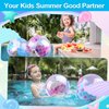 4Pcs Mermaid Beach Ball 16" Glitter Beach Balls Inflatable Confetti Sports Beach Balls Floatable Sequin Beachballs Giant Clear Beach Ball Jumbo Mermaid Pool Toys Summer Water Fun Swimming Party