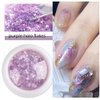 4 Boxes Opal Chrome Nail Art Powder Holographic Glitter Nails Flakes Irregular Shiny Mermaid Sequins Pink Purple Manicure Paillettes Nail Art Decorations