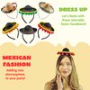 JOYIN 6 PCS Cinco De Mayo Fiesta Fabric and Straw Sombrero Headbands Party Costume for Fun Fiesta Hat Party Supplies, Luau Event Photo Props, Mexican Theme Decorations and Party Favors
