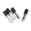 COSIDEA 10 PCS Empty round plastic Black 3ml lip gloss tubes, mini sample size lipgloss tube,0.1OZ lip oil container packing bottle